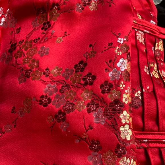 Vintage Newport News Reversible Red Brocade/Black Velvet Jacket, Size S - Picture 5 of 5